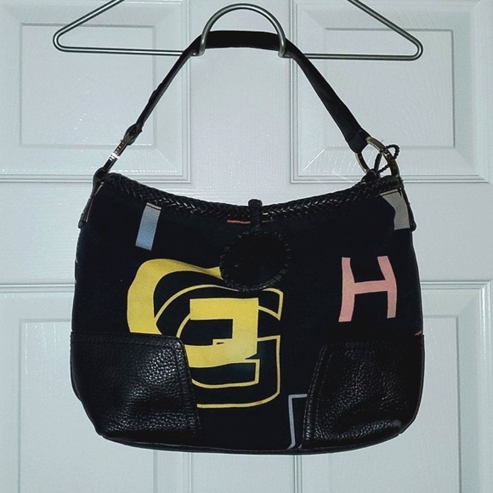 Givenchy Rare Vintage Monogram Logo Hobo Shoulder Bag Purse